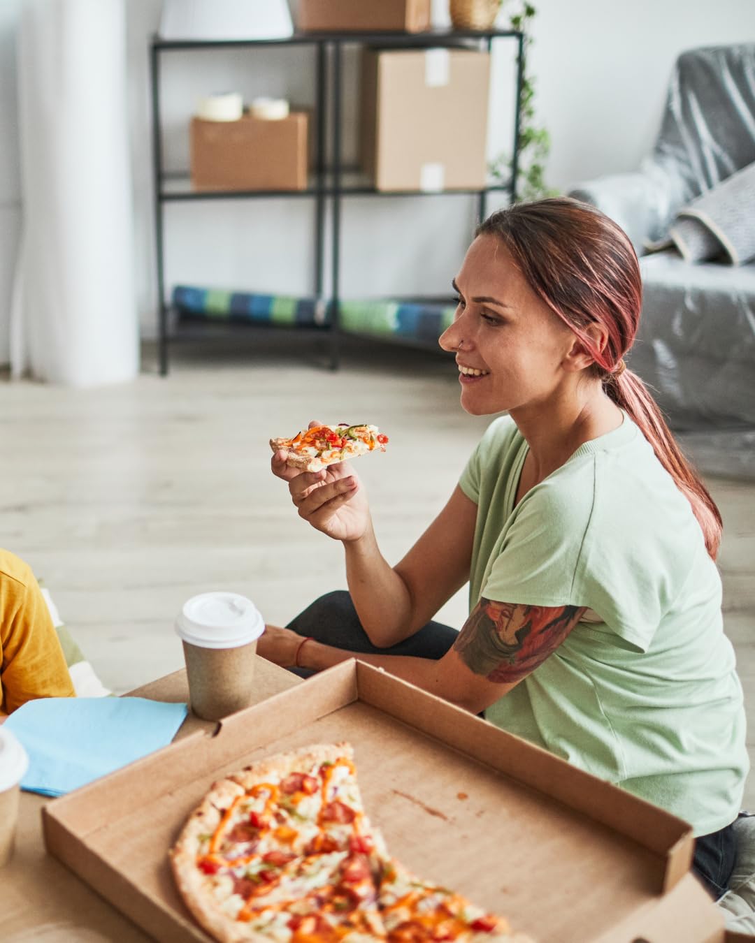 Genérico COMMERCE ESSENTIALS Lot de 50 boîtes à pizza en carton kraft avec couvercle pliable 40 x 40 cm