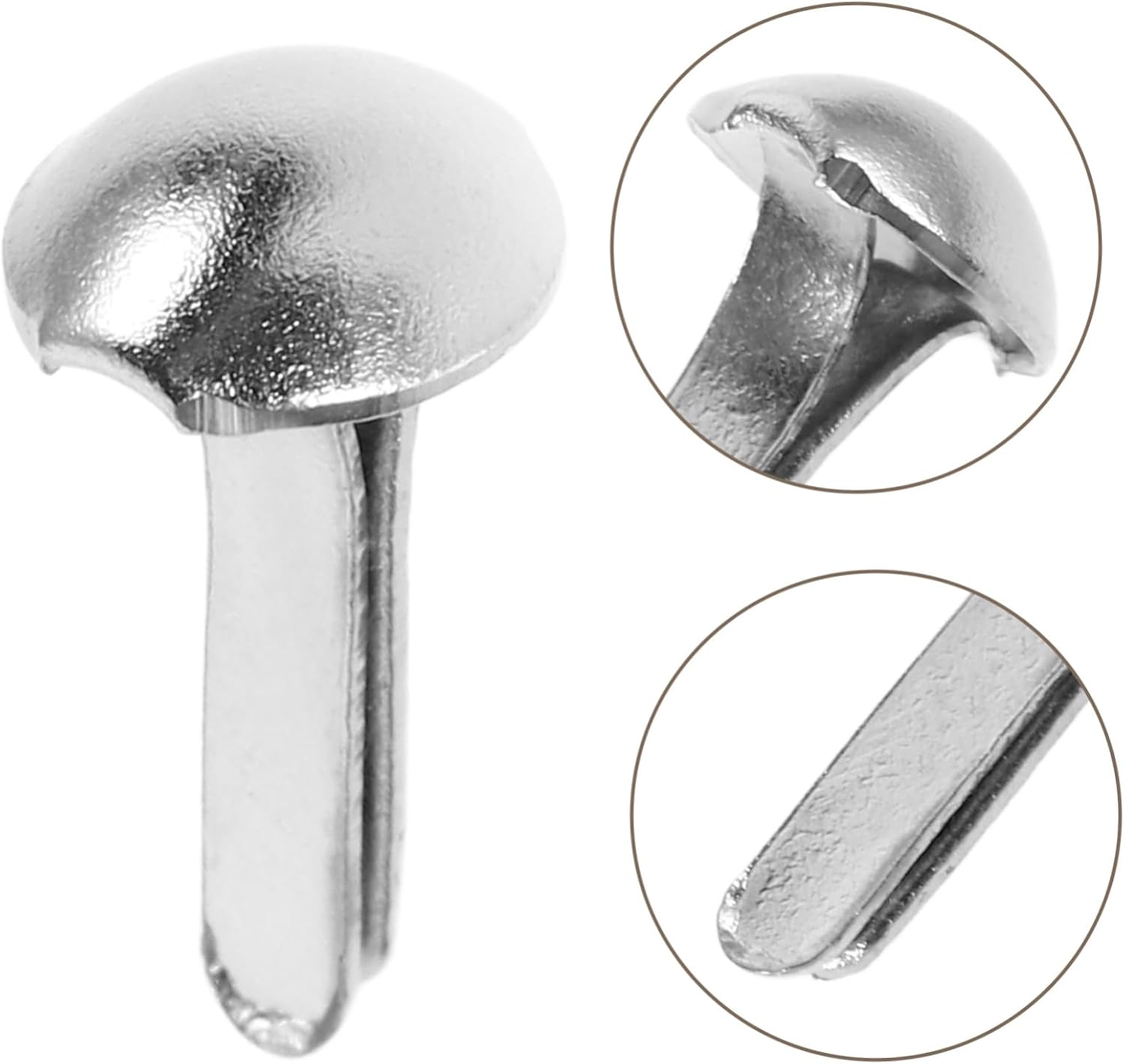 Uonlytech 100pcs Mini Iron Brads for DIY Projects Split Craft Pins for Scrapbooking Fasteners for Shadow Puppet Making Kit Durable Linking and Decorating Supplies