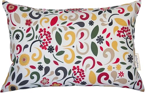 TangDepot - Funda de almohada decorativa de 100% algodón con estampado floral, hecha a mano, 45 colores, 19 tamaños disponibles, Algodón