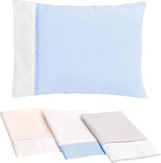 Kit 4 Peças Fronhas Avulsas para Travesseiro Bebê Berço 30 x 40 Azul