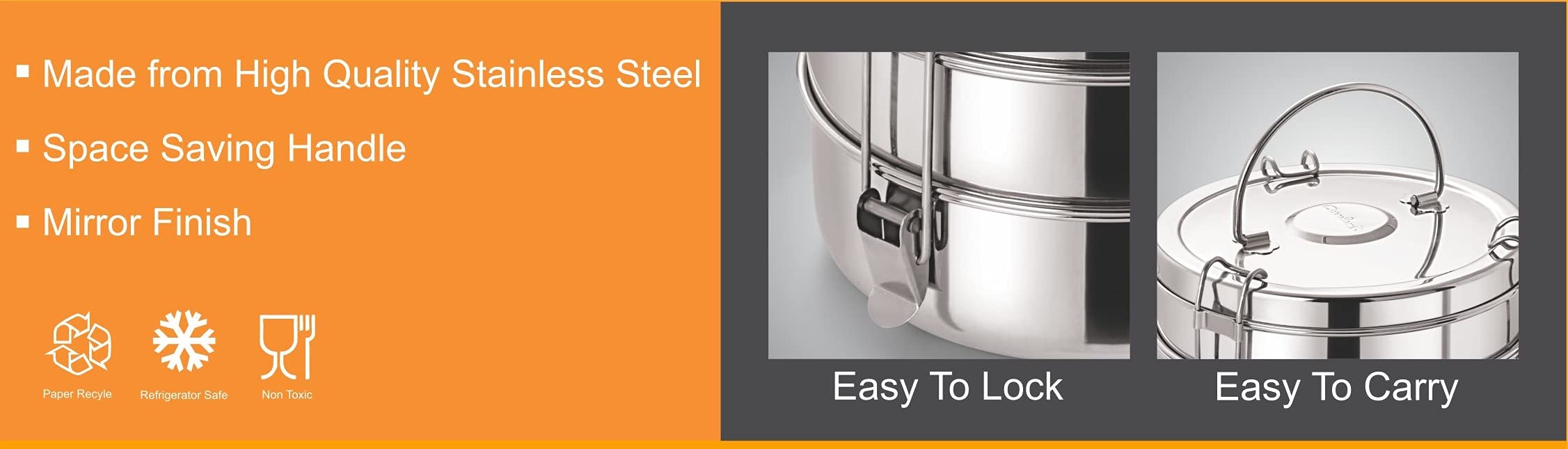 Neelam Stainless Steel Lunch Box Set - 26 Pieces -6
