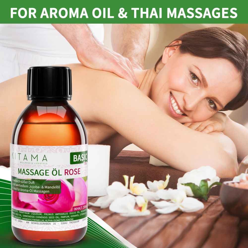 Kitama Aromatyczny olejek do masażu I pielęgnujący olejek do ciała przeciwko napięciom I olejek aromatyczny do masażu, masażu tajskiego i spa 5000ml