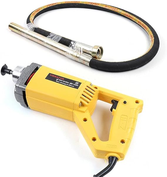 Vibrador de hormigón eléctrico, 1300 W, pulverizador manual ...