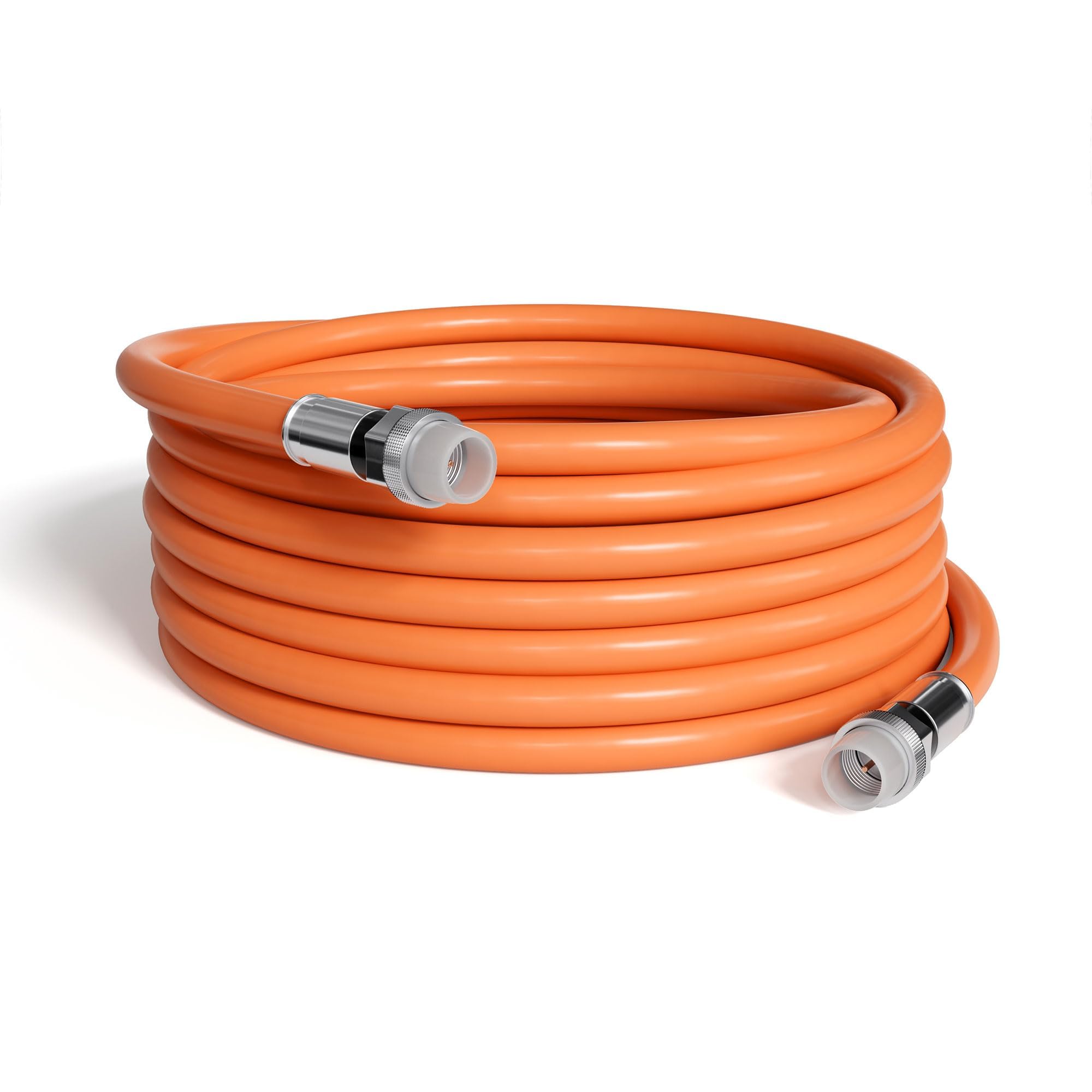 THE CIMPLE CO Direct Burial Coaxial Cable 200 FT - 75 Ohm RG6 Underground Coax Cable - Outdoor Coax with Rubber Boots and Watertight Connectors for Weather Seal - 200 Feet (60 Meters), Orange