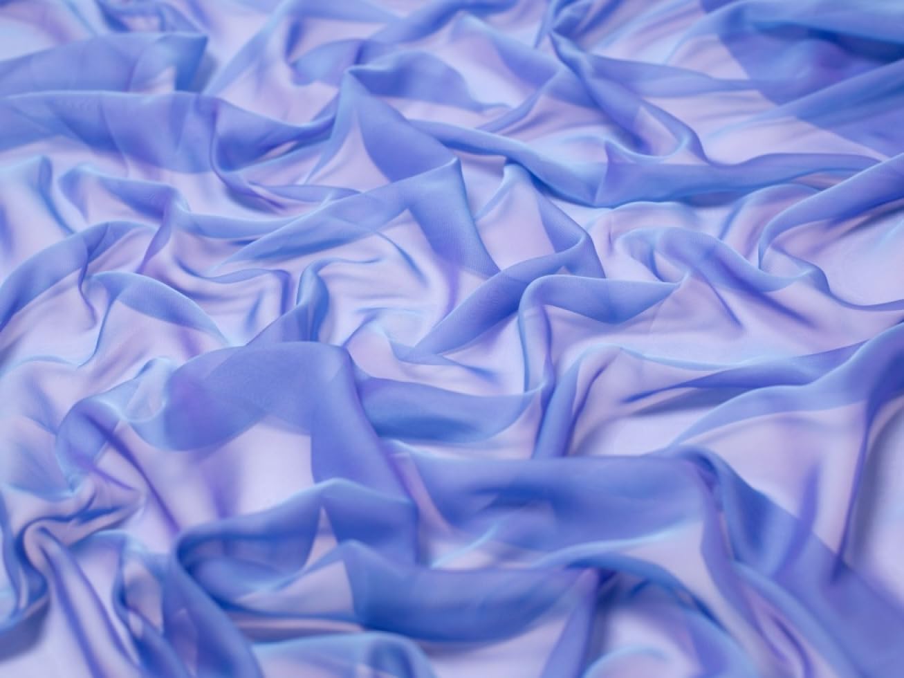 Minerva Core Range Cationic Sheer Chiffon Fabric Hyacinth - Lightweight & Suitable for Dressmaking - Approx Width: 145cm / 58" - Sold per metre