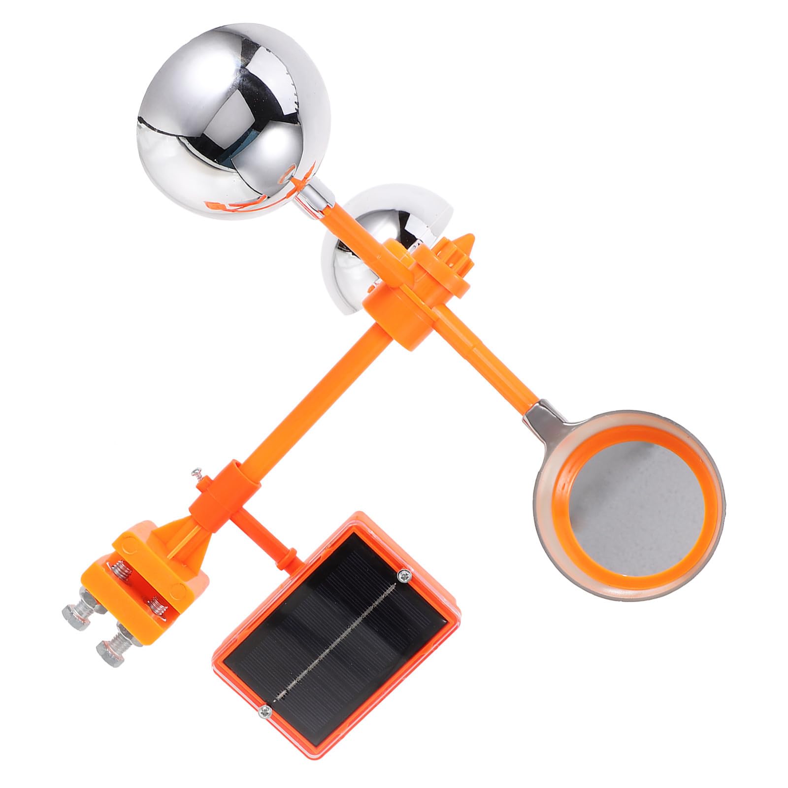 Ahuyentador Solar de Pájaros Voz para Fiesta Otoño, Dispositivo Giratorio Exterior de Plástico y Acero Inoxidable para Jardines y Huertos