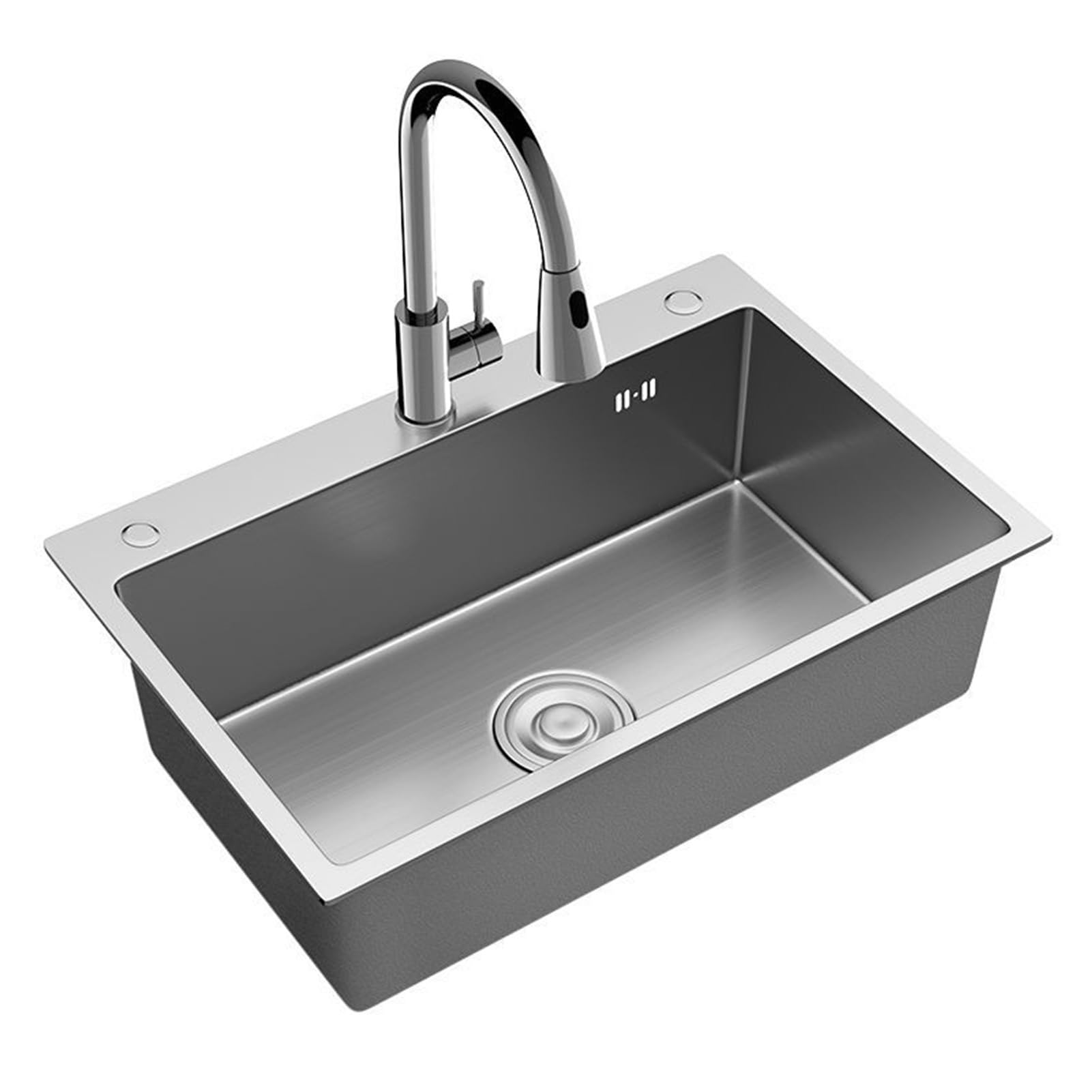 Évier de cuisine carré 60x45 cm idéal pour les cuisines modernes et la préparation des repas