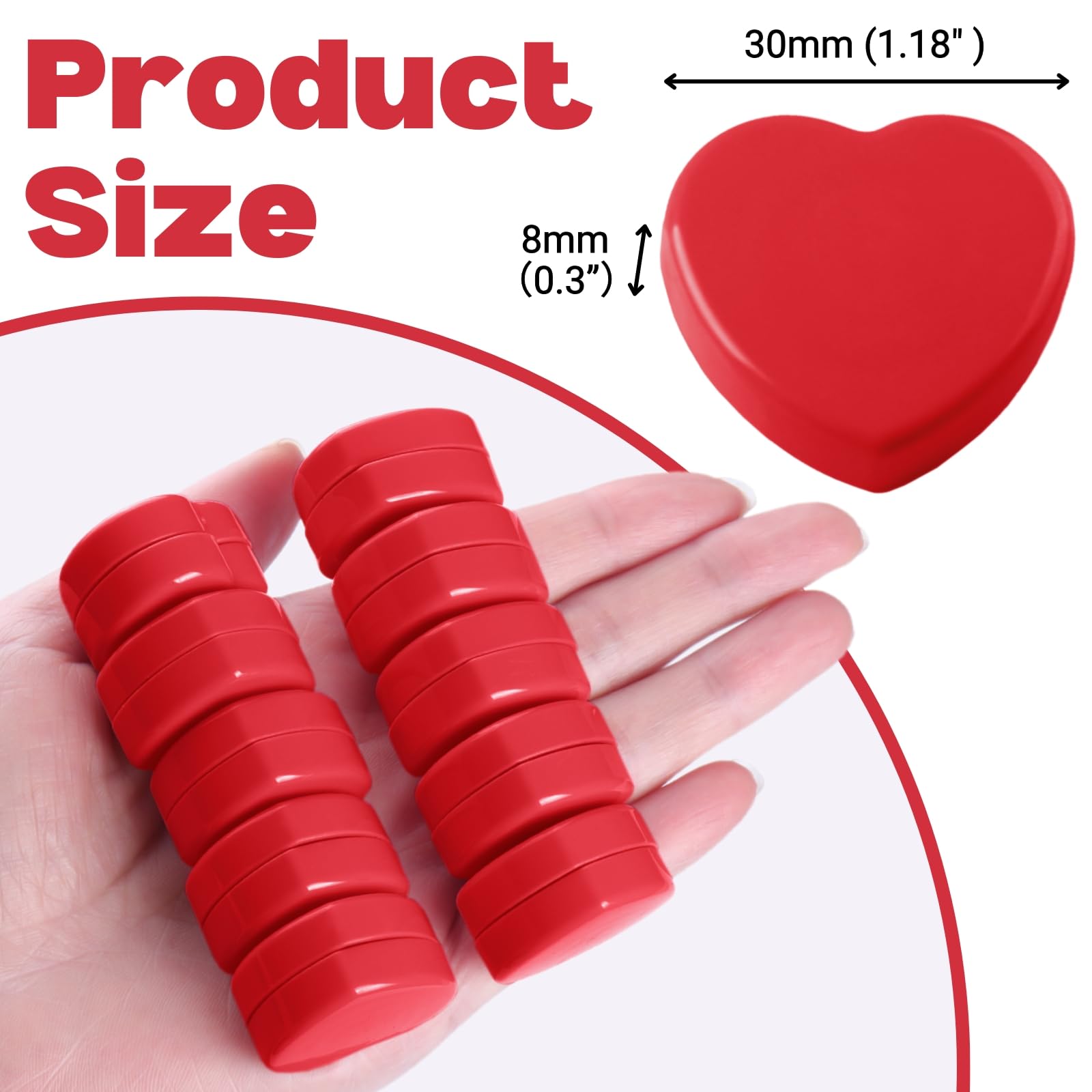 DUJEQM Koelkastmagneten, 40 Stuks Roze Hart Magneetjes Sterk, Mini Kleurrijke & Decoratieve Magneten met Sterke Grip voor School & Kantoor - Kleine Magneten voor Whiteboard, Magnetische Wand Prikbord