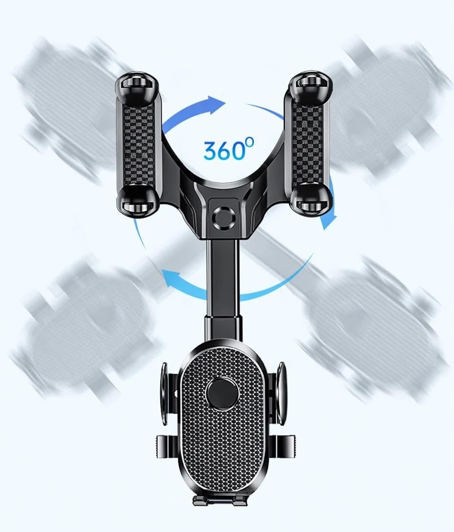 Porta Cellulare Auto Supporto per telefono cellulare con specchietto retrovisore per auto, retrattile a 360°, con clip per telefono, supporto GPS, mobile