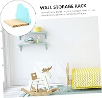 Vista 9 de DECHOUS Soporte de pared de madera en forma de nube de diseño simple para organización de habitación
