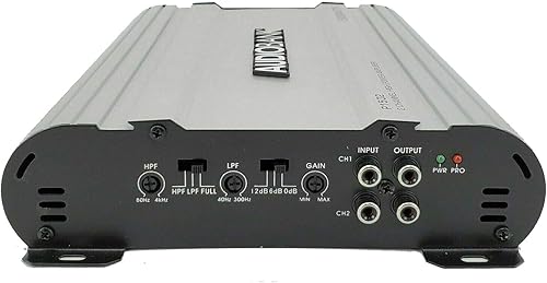 Miniatura 3 de Audiobank Amplificador estéreo de audio para automóvil con puente de 2 canales de 1500 vatios P1502 - Circuito de encendidoapagado remoto, perfecto