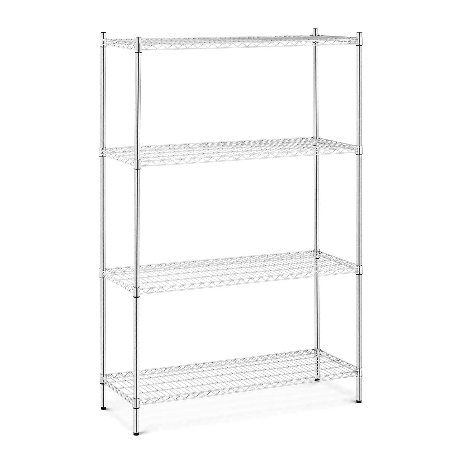 Royal Catering Scaffale Filo Metallico Scaffalatura A Incastro RCMR-​1800P46 (120 x 45 x 180 cm, 1000 kg)