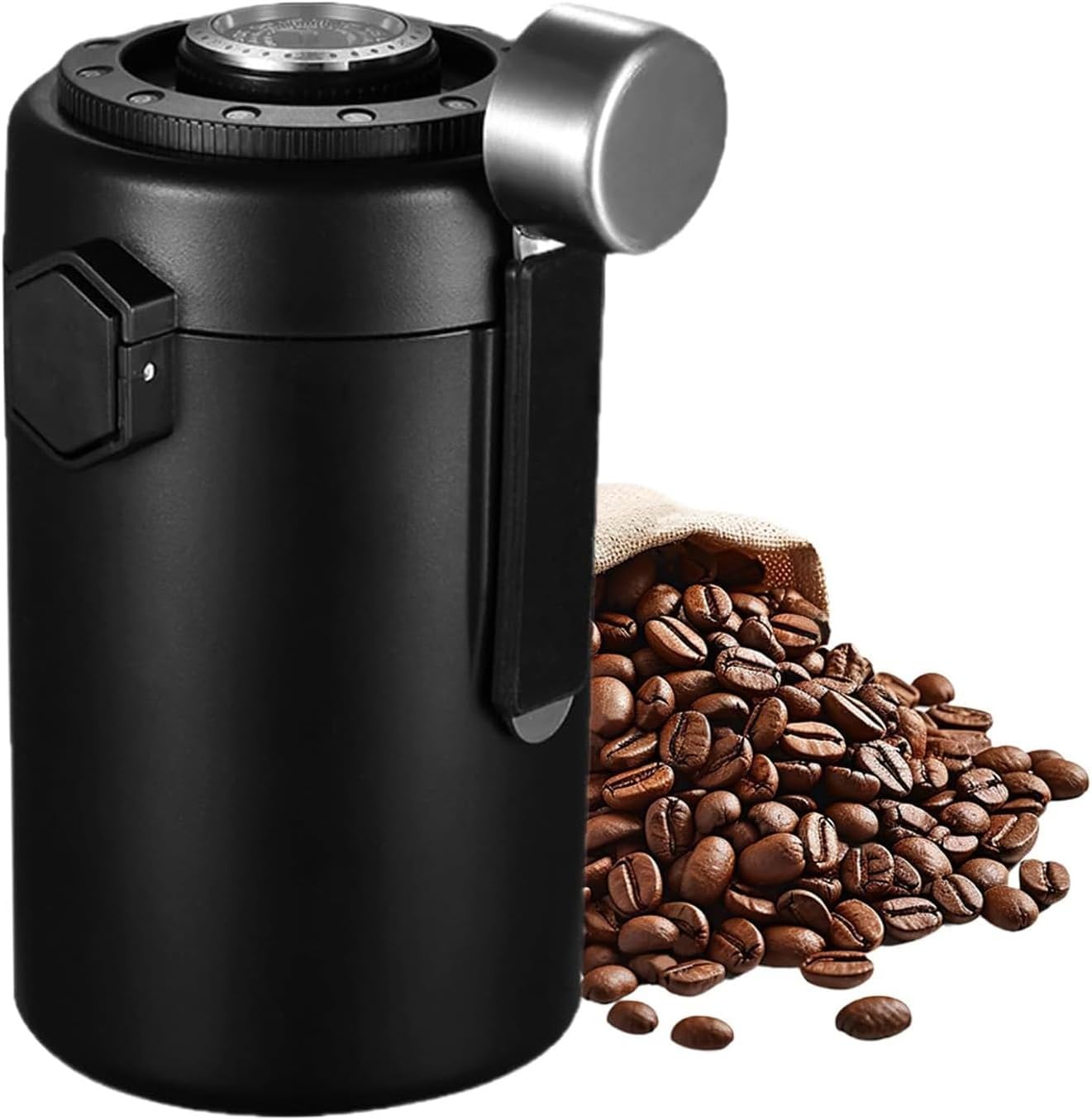 Frasco Hermético para Café ZUWIT 600 ml Acero Inoxidable Negro