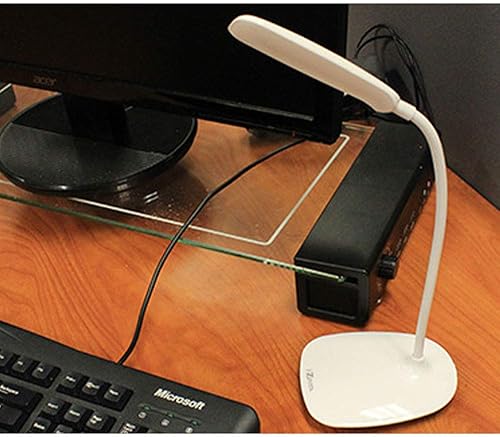 Miniatura 5 de Lámpara de escritorio recargable con cuello flexible, regulable, sensor táctil, luz cisne, 120 lúmenes LED blanco