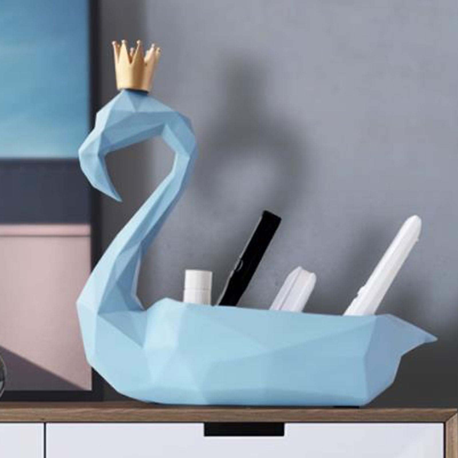 Porta Telecomandi Porta telecomando dal design creativo Flamingo, porta TV in resina, organizer da tavolo, scatola portaoggetti da scrivania, accessori for controller, media, posta, calcolatrice, chia