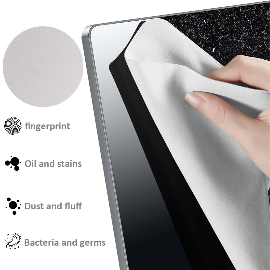 1 Pezzo 34 ×22,5 cm Schermo Tastiera Impressione Protezione Pellicola in Microfibra e Panno di Pulizia 15“ Compatibile con MacBook 15” MacBook Pro 16” e MacBook Air 15”