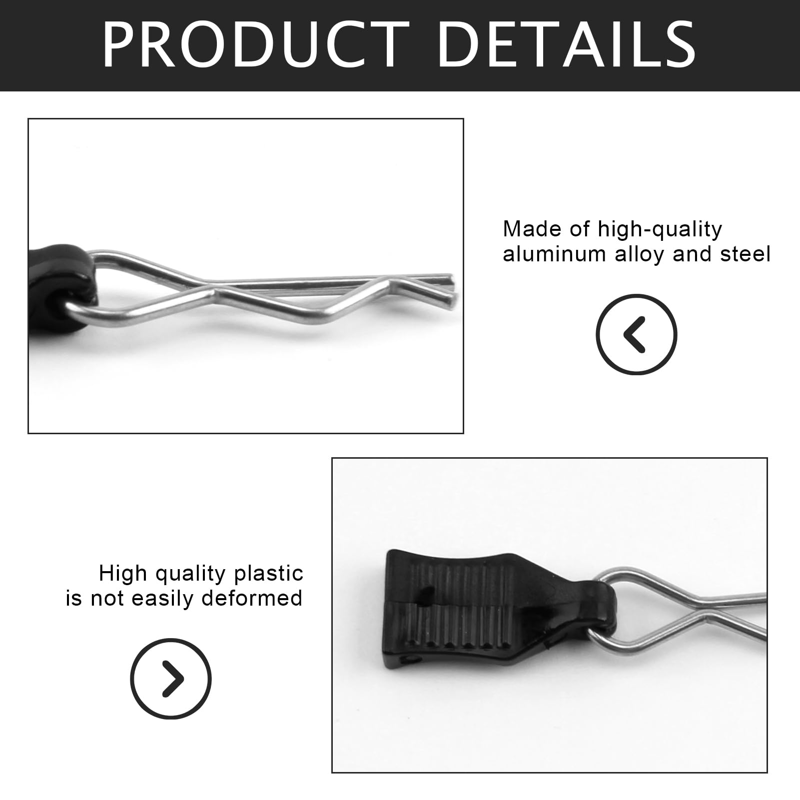 Alomejor Clip carrosserie RC, 50 Broches INOX durables, Accessoires Voiture RC, échelle 1/10 à 1/16 pour réparation décoration compétition modélisme