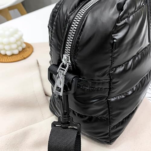 Miniatura 4 de Bolso de mano acolchado para mujer, acolchado de algodón acolchado, bolsa de hombro acolchada de invierno