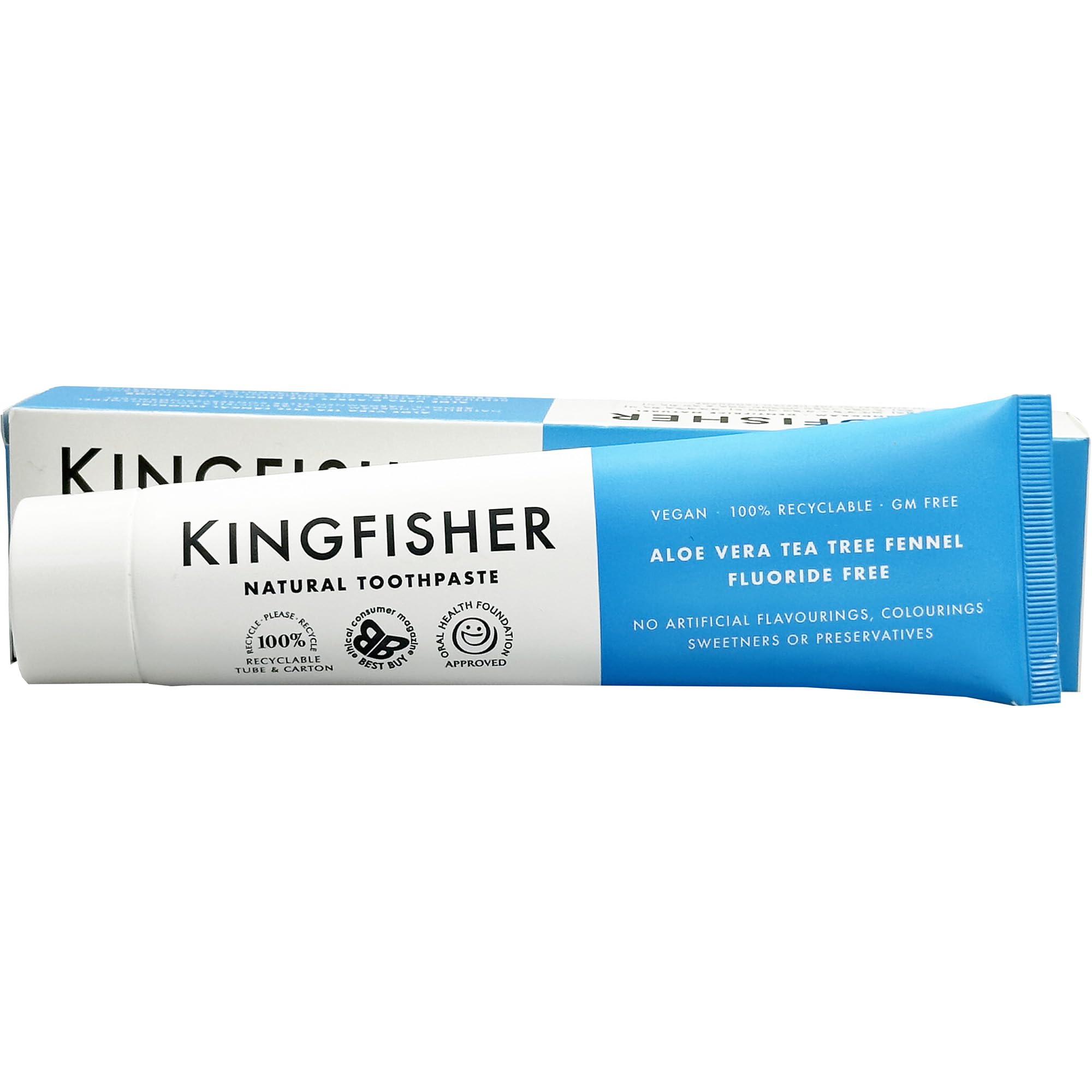 Kingfisher Aloe Vera Tea Tree Fennel Fluoride Free Toothpaste 100ml Pack of 3