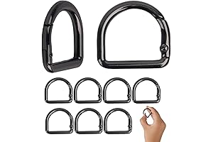 10Pcs Metal Spring D Rings Clip Keychain 1 Inch Carabiner Clips