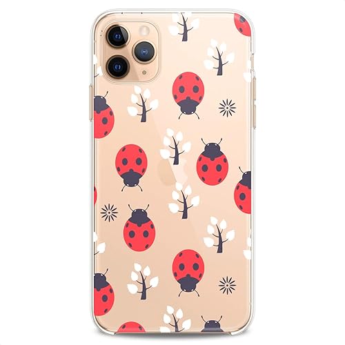 Miniatura 5 de Funda de TPU compatible con iPhone 16 15 14 13 12 11 Pro Max Plus Mini Xs Xr X 8+ 7 6 5 SE diseño de mariquitas rojas de silicona flexible lindo