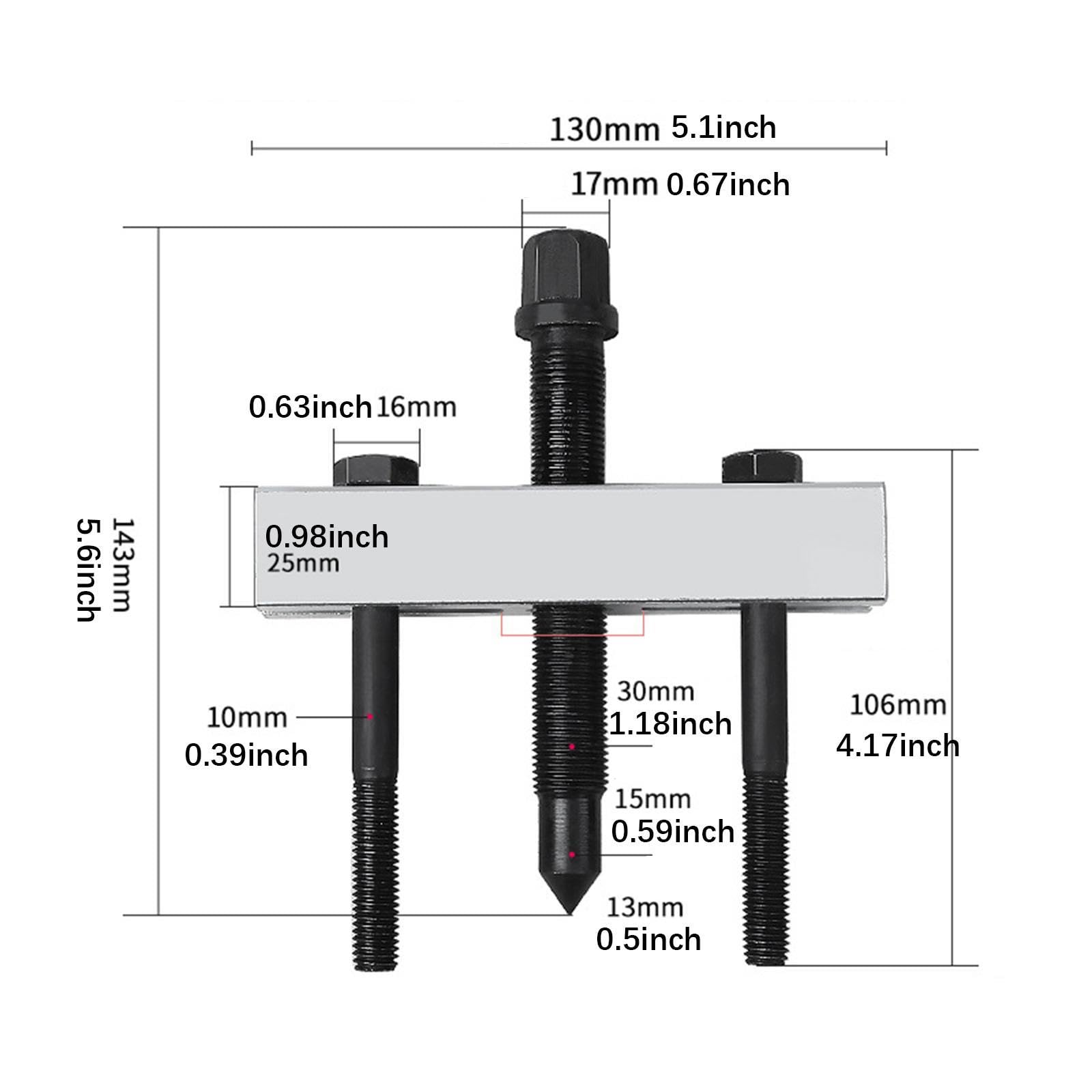 Extractor de poleas de cigüeñal Ligero y portátil, Separador de rodamientos Multiusos para Camiones
