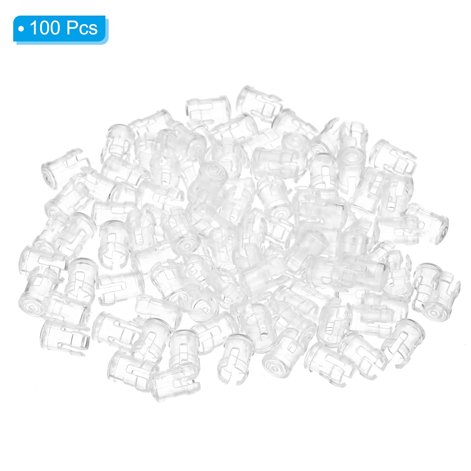 100x PATIKIL LED-Halteklammern 3mm – Durchsichtige PC-Schutzkappen Für LED-Anzeigen, Schalttafeln, Panels, Hitzebeständig