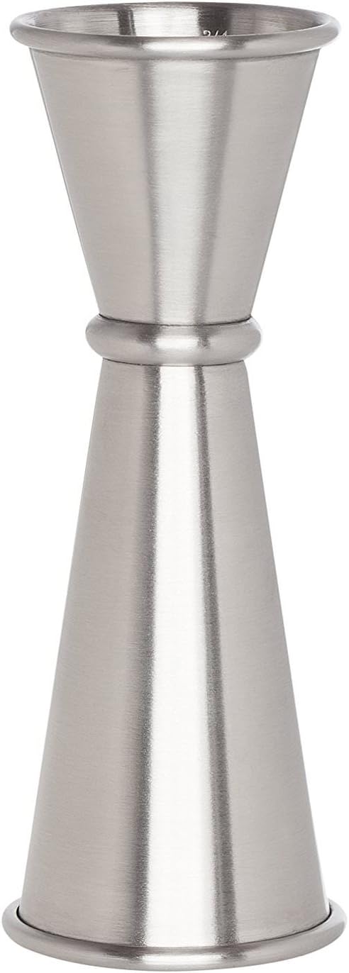 Kitchen Delli Japanese-Style Double Cocktail Jigger, 18/8 Stainless Steel, 4.75-Inches, 0.5-Ounce to 2-Ounce