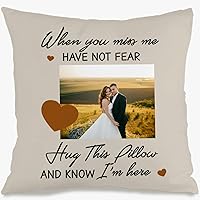 Vista 16 de Personalized Birthday Photo Pillow Case Using one Central Picture with Custom Text Creating a Festive Cushion That Also Holds Gift Meaning