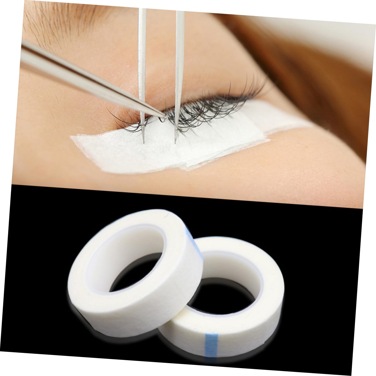FOMIYES 24pcs Non-woven Eyelash Extension Adhesive Tape Lash Isolation Tape for Grafting Breathable Eyelash Grafting Isolation
