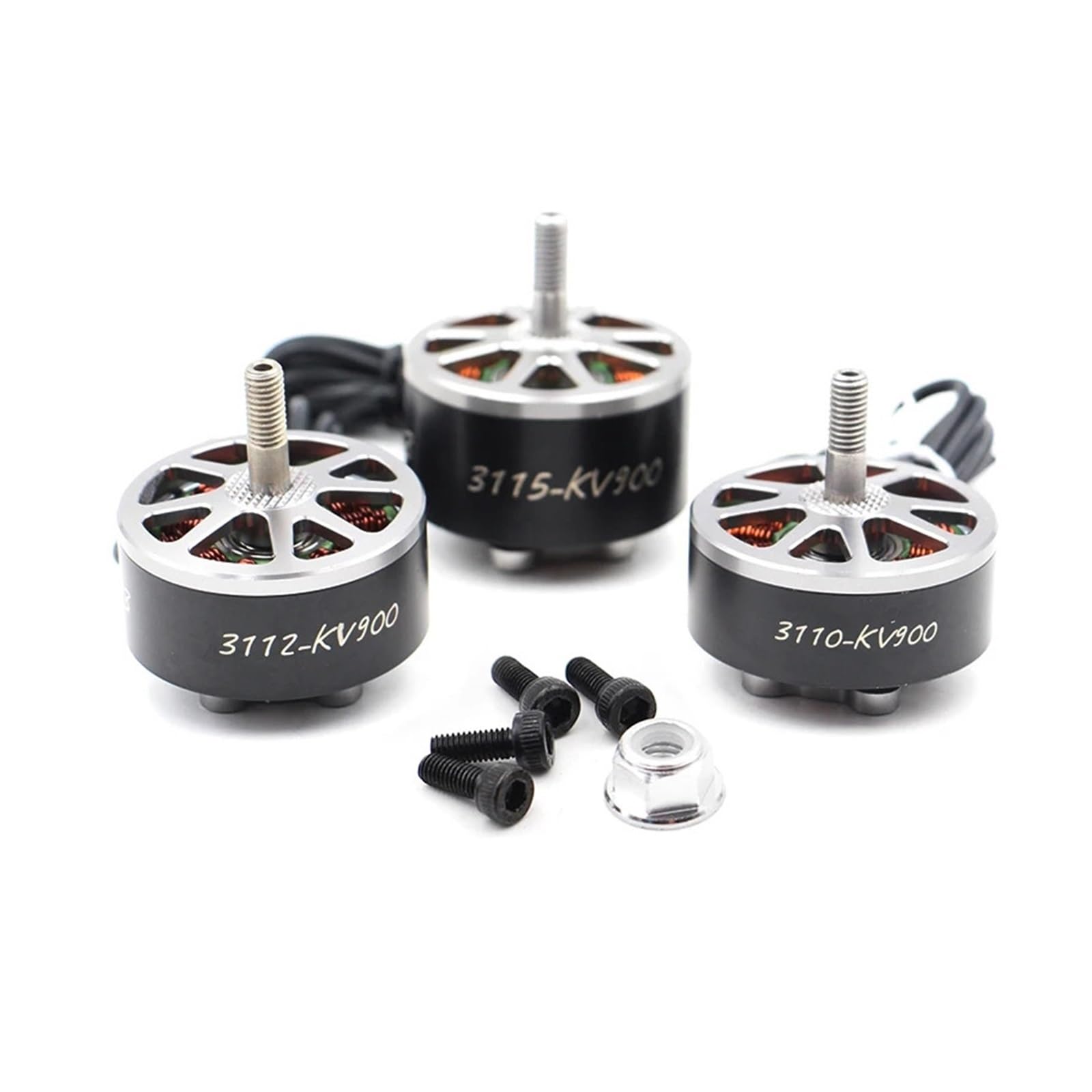 4 szt. silnika drona, silnik bezszczotkowy, do 3110 3112 3115 900 KV FPV, wał 5 mm do śmigła 8 ~ 25.4 cm X8 X9 X10 części do dronów dalekiego zasięgu (4 szt. 3115 KV900)