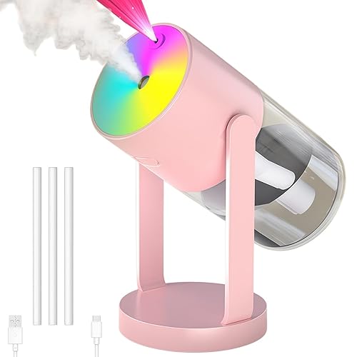 Bedroom Humidifier, USB Mini Portable Humidifier with Ultrasonic Nano-Fine Mist,