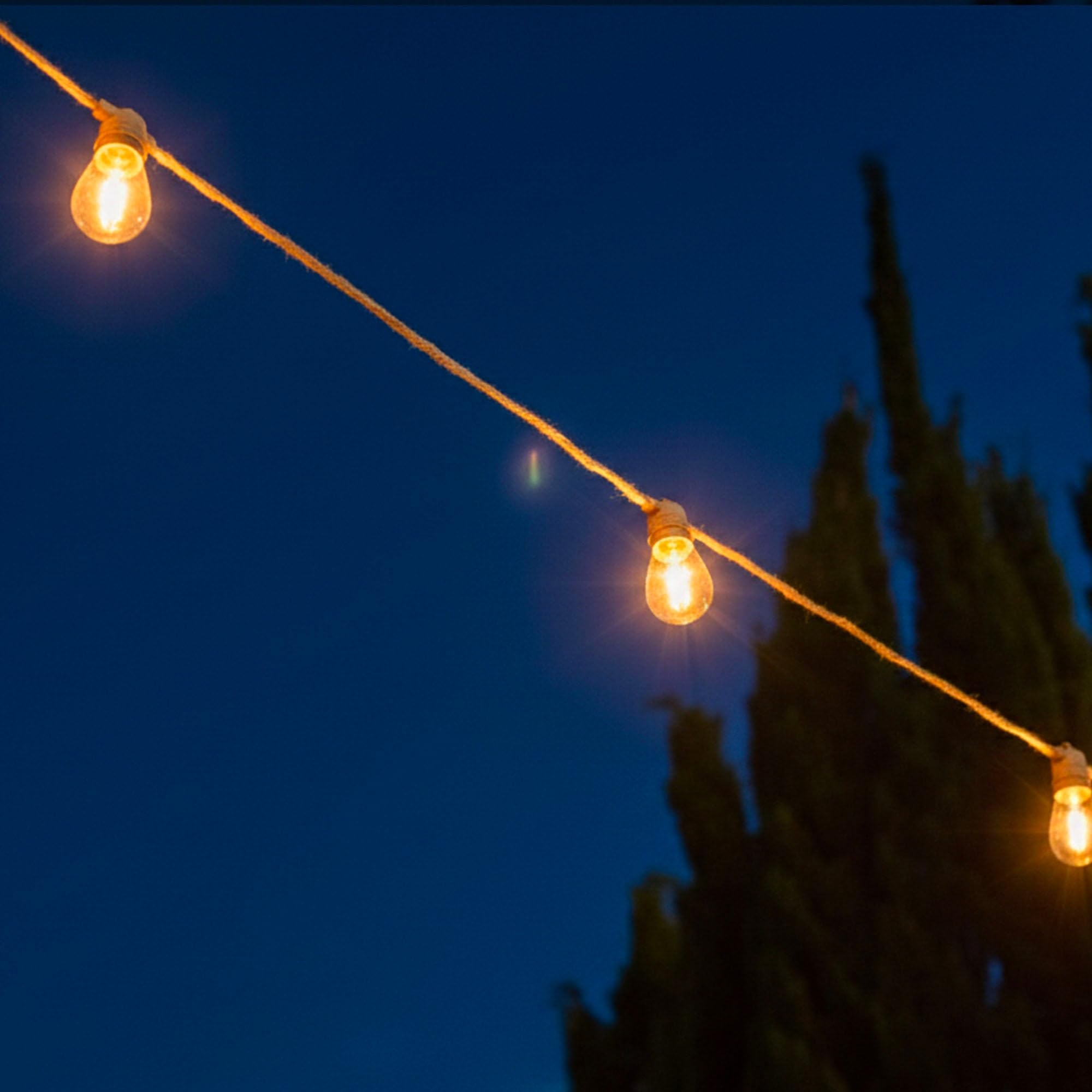 FANTASY CORD SOLAR Solar-Lichterkette mit 20 transparenten LED-Lichtern, warmweiß, 13 m