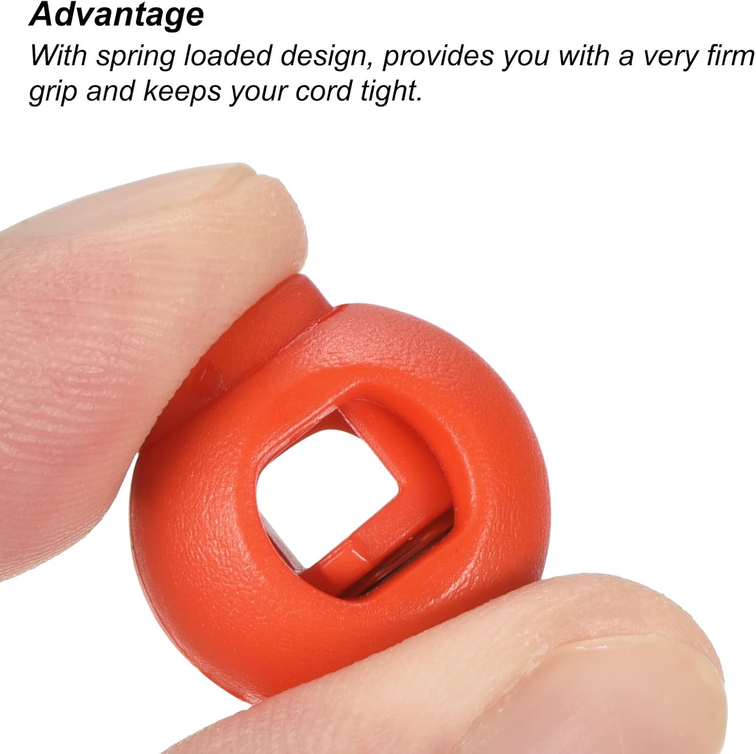 PATIKIL Cord Locks, 30 Pack Ball Spring Toggle Stopper for Drawstring Bag Shoelaces, Orange Red - Image 4