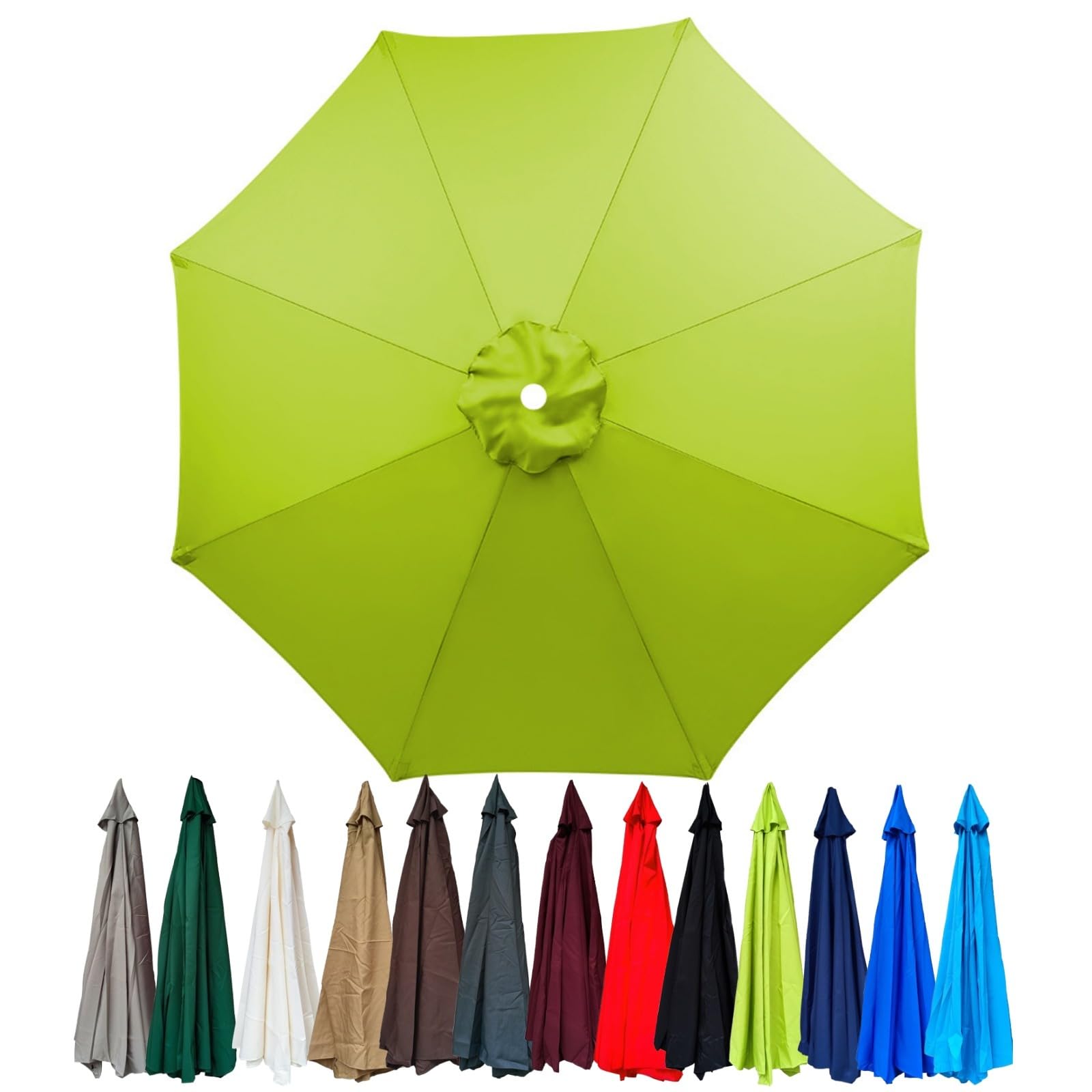 2m-3m Replacement Parasol Canopy, Umbrella Replacement Fabric, Garden Umbrella Replacement Cover, Outdoor Replacement Fabric, 6/8 Arms, replacement parasol fabric cover for Garden Umbrella