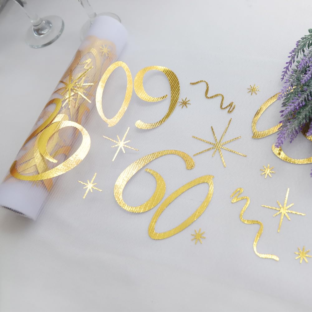 Chemin De Table Or 18 Ans 28CM X 10M - Décoration Anniversaire 18 Ans Joyeux Anniversaire Élégante