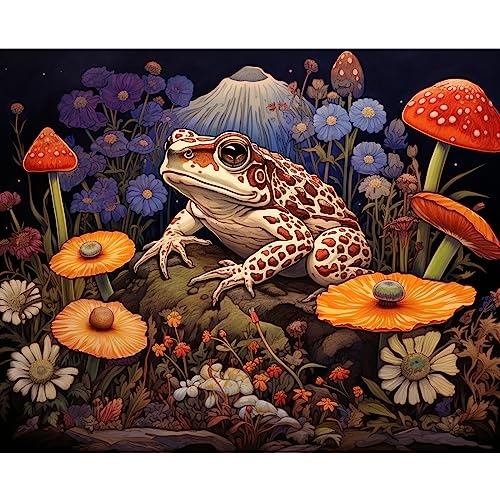 Peinture acrylique par numéros champignon sur toile pour loisirs