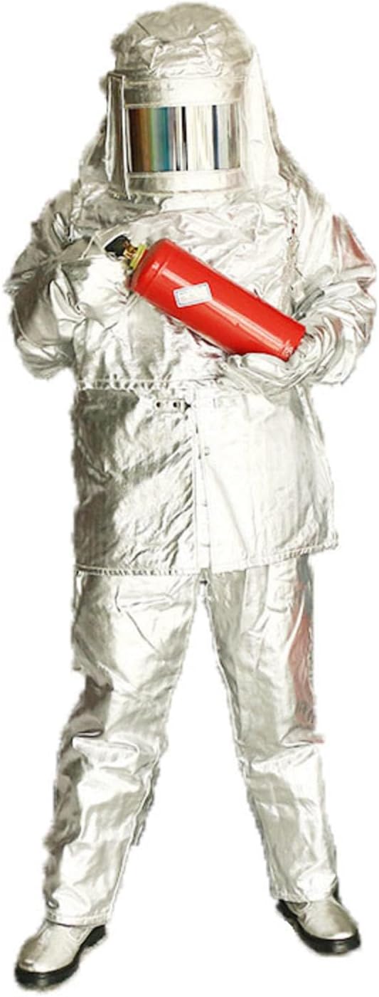Fireproof Clothing Firefighter Uniform Anti Thermal Radiation Mine Rescue Work Clothes, Glass Factory, Metallurgy,175-180cm