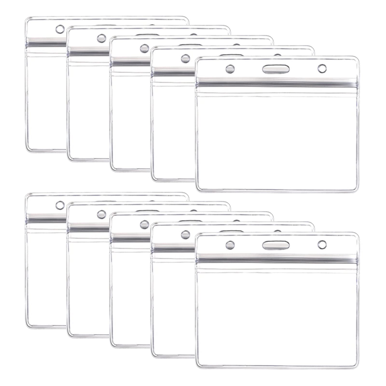 10 PCS ID Card Protector, JOENCOST 4 X 3 Inches Immunization Record Health Record ID Cards Holder, Clear Vinyl Plastic Sleeve with Waterproof Type Resealable Zip
