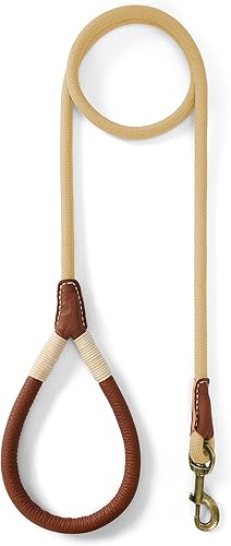 Miniatura 9 de Mile High Life Correa para perro  Correa de cuerda fuerte para perro con mango envuelto en cuero suave  Correa para perro de 5 pies con cierre