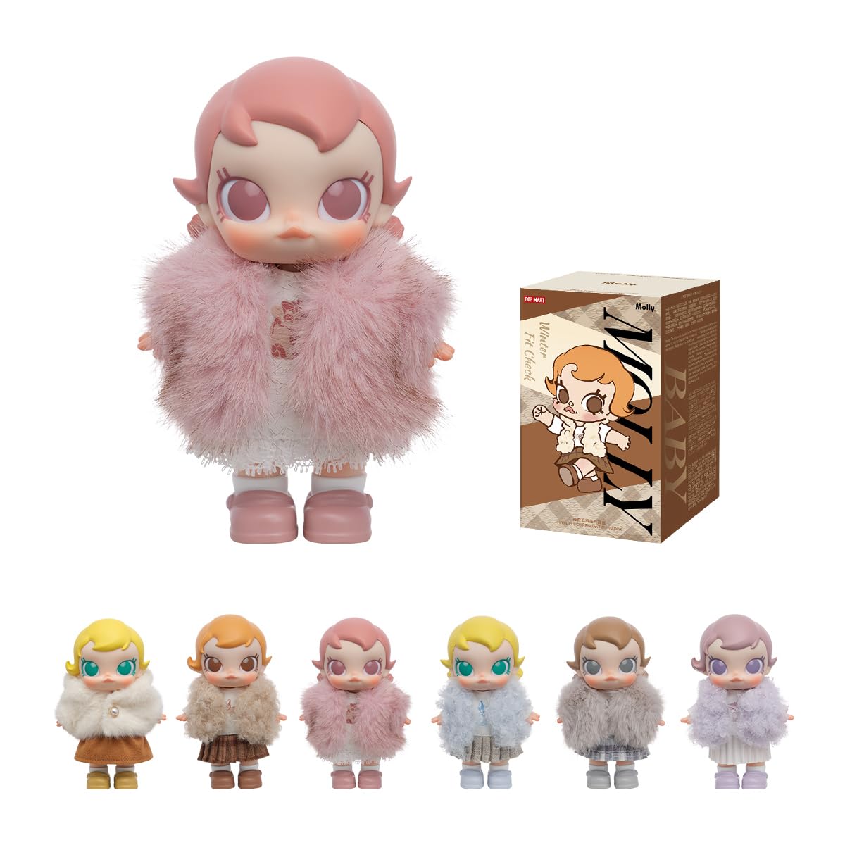 Baby Molly Winter Fit Check シリーズ POP MART Baby Molly Winter Fit Check Series-Vinyl Plush Pendant