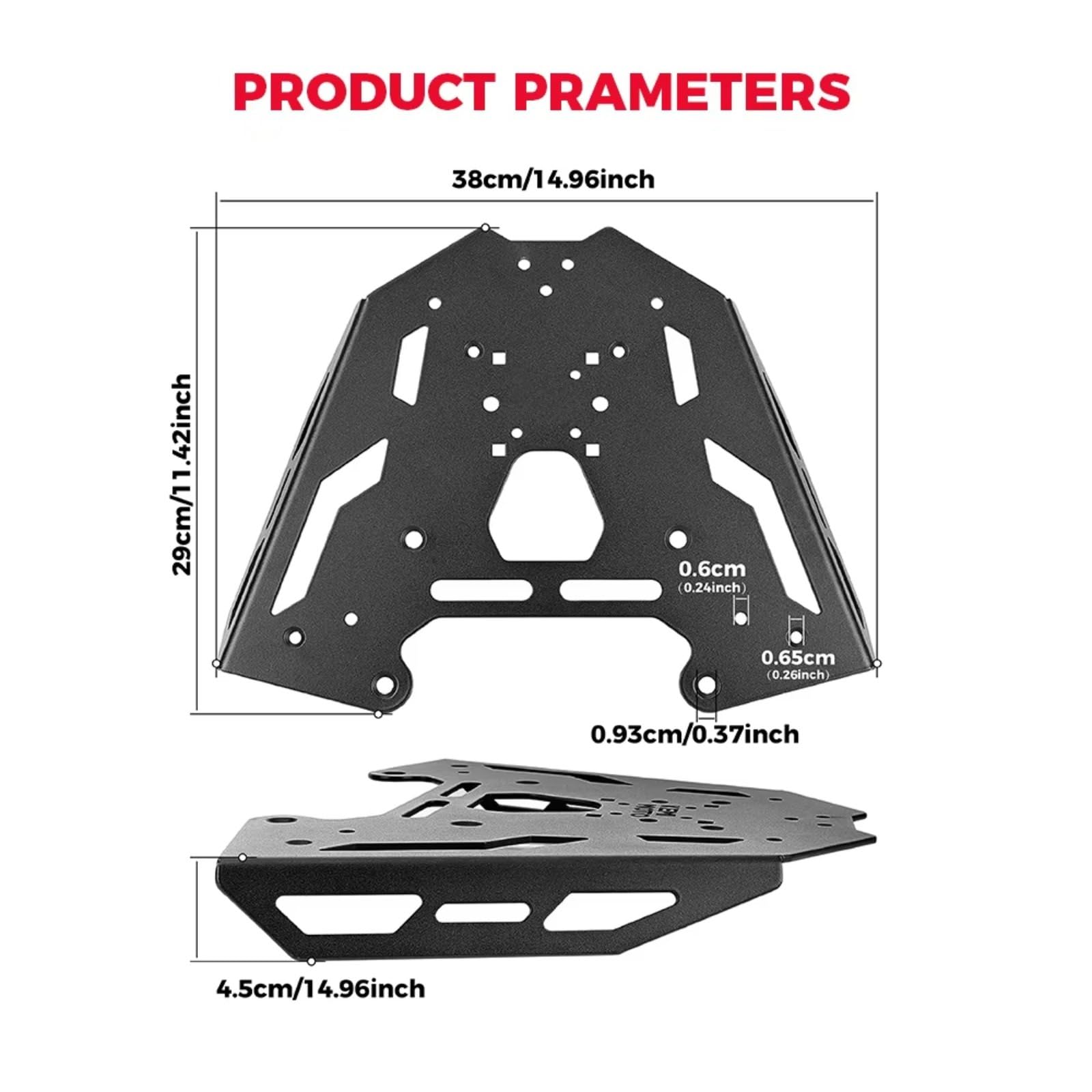 Étagère à Bagages de Moto pour BMW R1250GS R1200GS LC pour GSA pour ADV Zone De Siège Arrière Couvrant Porte-Bagages Support(Argent)