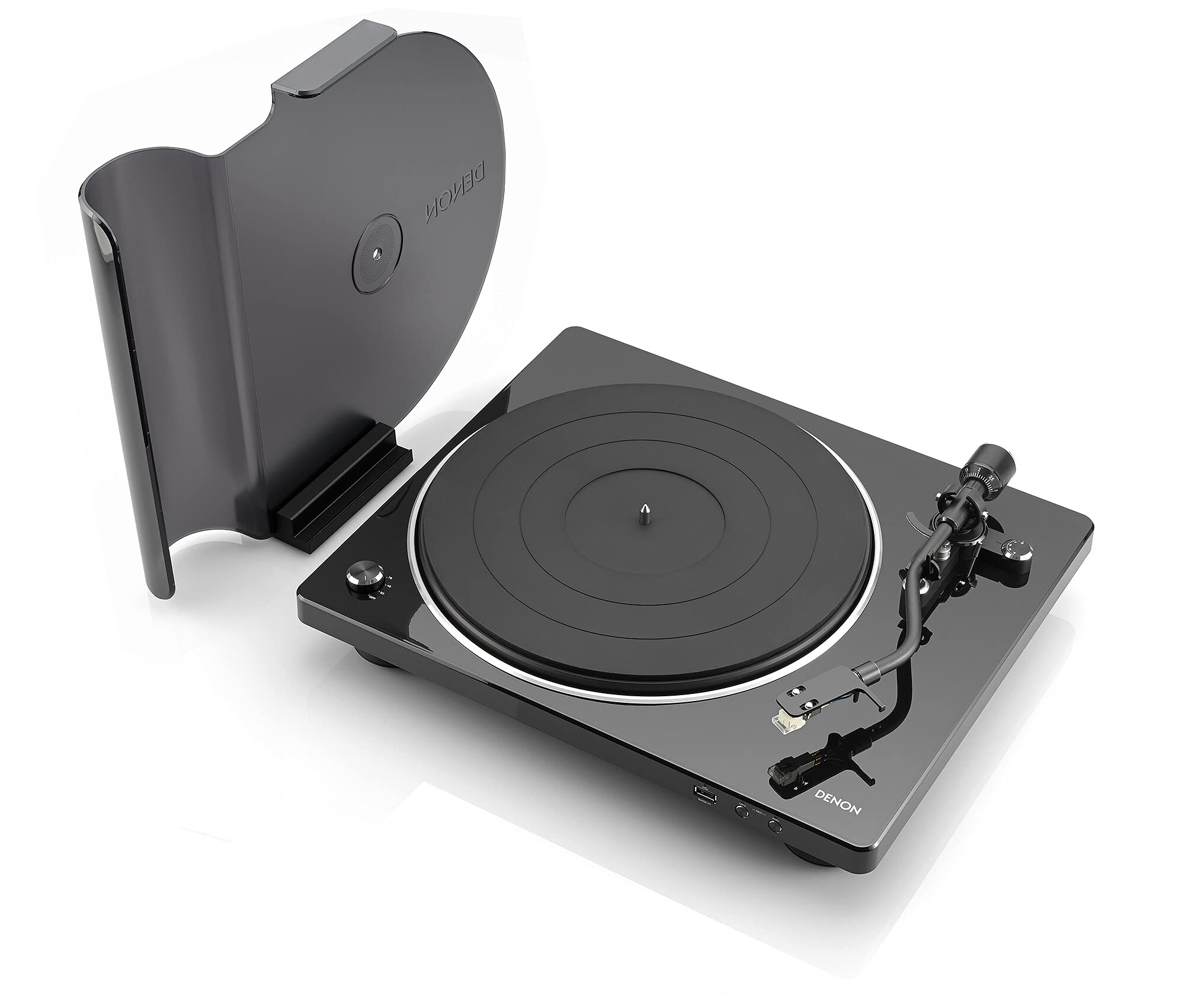 Denon (Dp-450 Usb Czarny) Rejestrator USB, pasek i głowica do automatycznego powrotu Phono