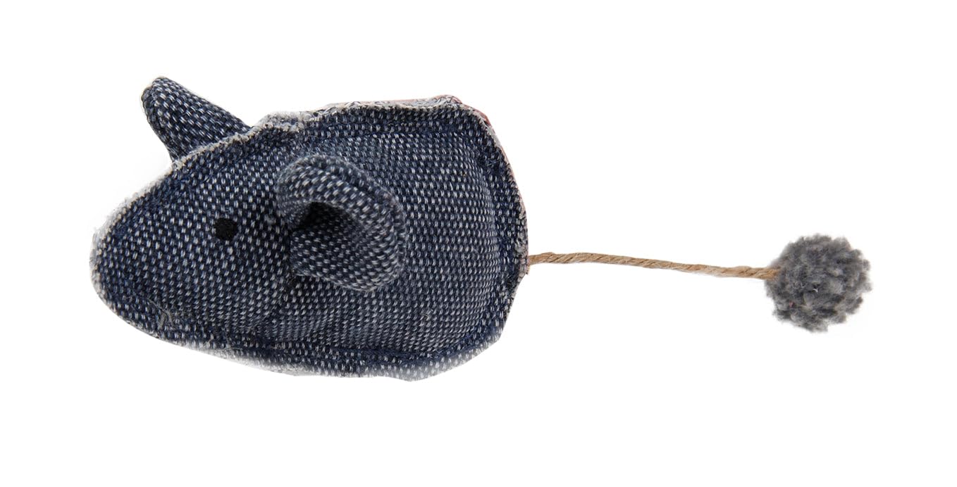 Pet Life 'Pompom Tailed' Extra-Durable Mouse Plush Catnip Cat Toy