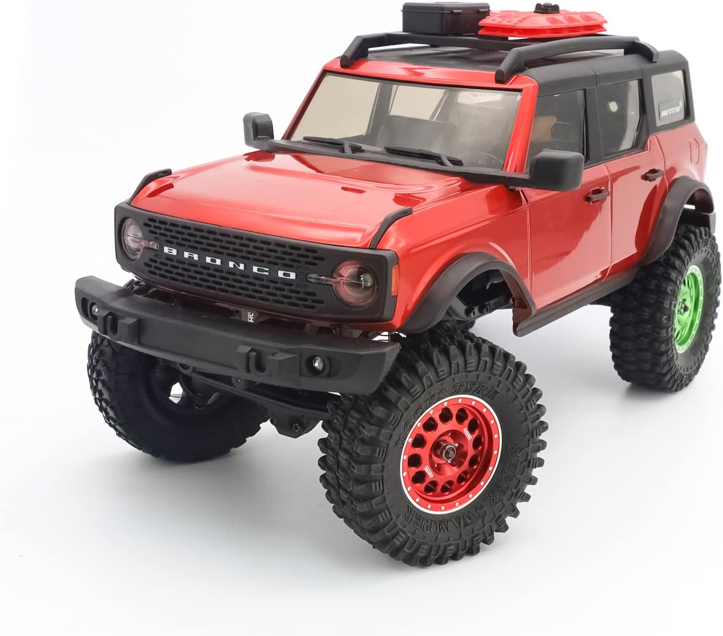 MRC 1.0 Beadlock Wheels RC Metal Bead Lock Wheel Rims Upgrades Aluminum Accessories for 1/24 1/18 SCX24 Deadbolt RC Car C10 Jeep Betty (red)