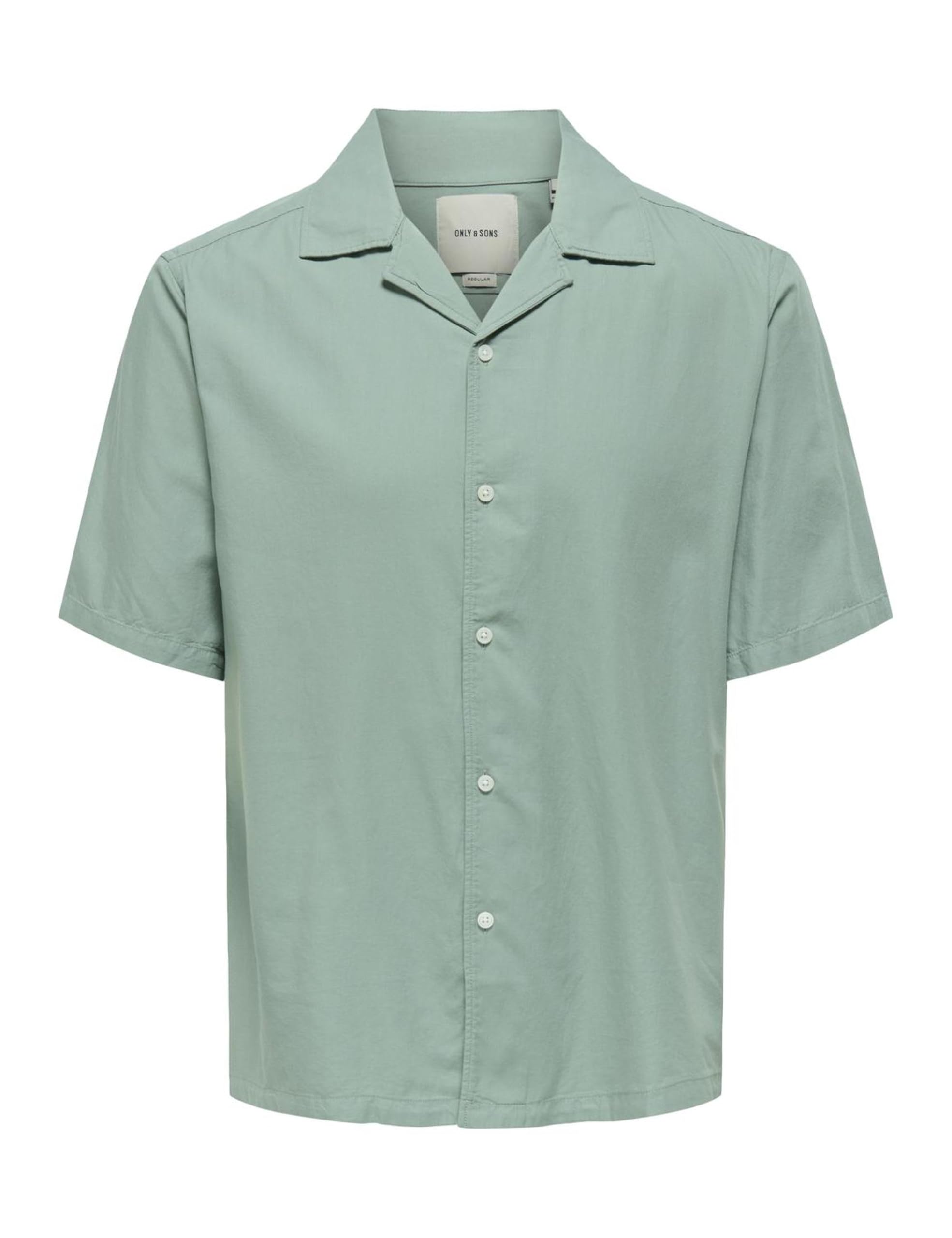 ONLY & SONS Onsdilem Reg 0300 Ss Resort Shirt, Iceberg Green, M