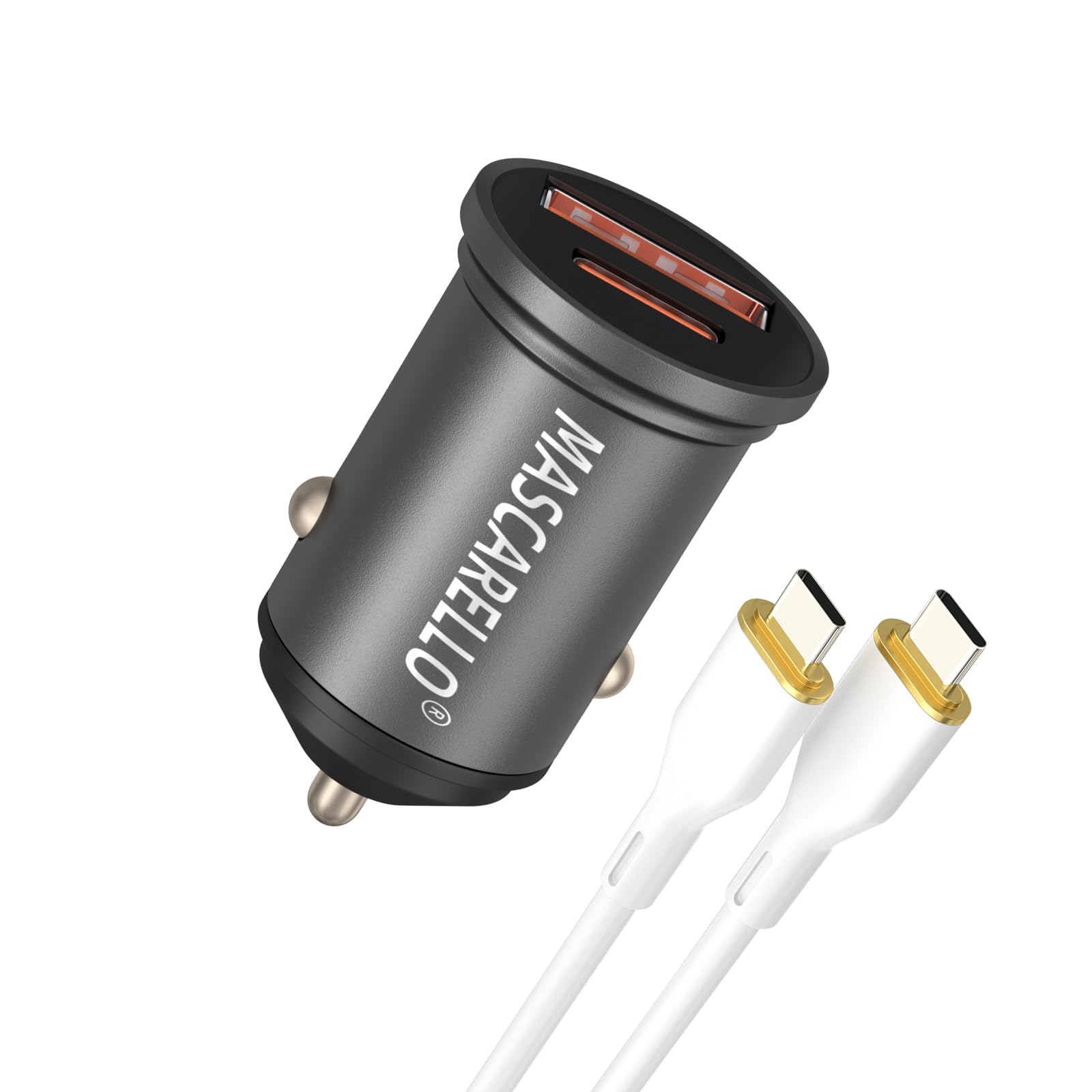 YIHAIXINGWEI USB C Car Fast Charger, Super Fast Charging Type C Car Charger Adapter (Dark Grey-1)