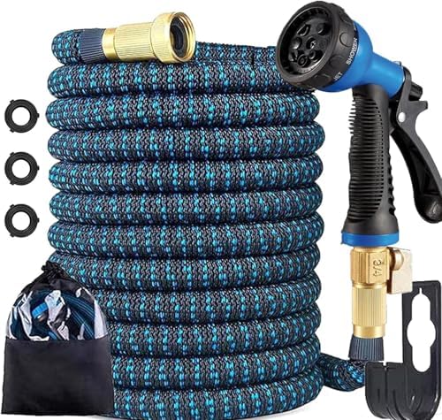 Expandable Garden Hose 25FT,Water Hose with 10 Function Spray Noz...