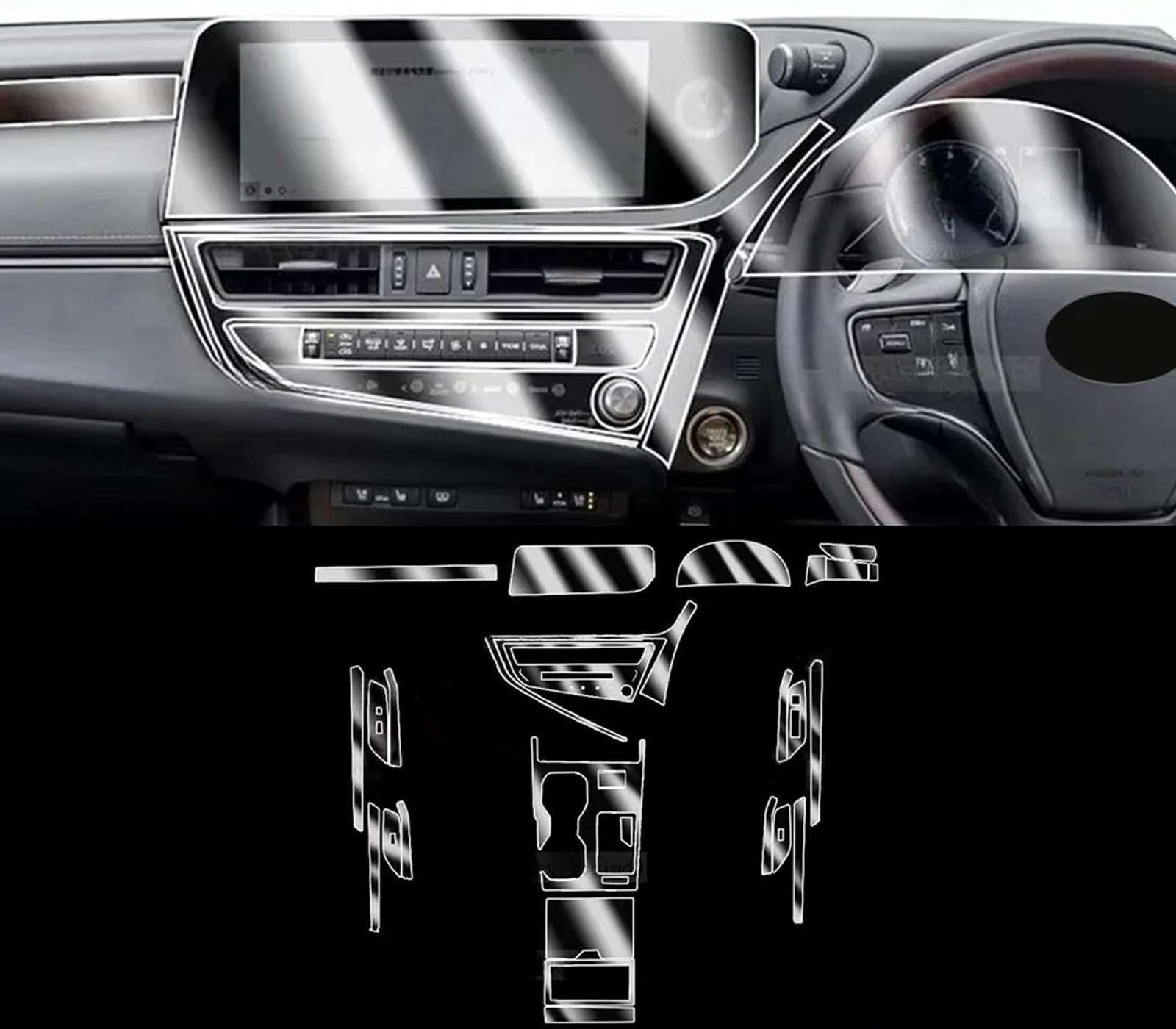 Écran de navigation TPU Lexus ES 300h contre les rayures