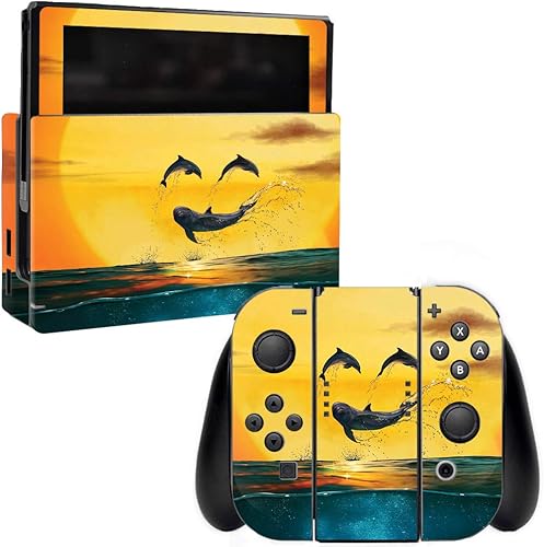 Miniatura 9 de MightySkins Skin compatible con Nintendo Switch  Delfines nariz de botella  Funda protectora de vinilo duradera y única  Fácil de aplicar, quitar y